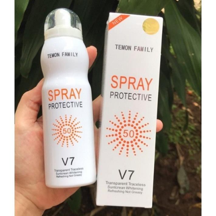 [GIÁ HUỶ DIỆT] Kem Chống Nắng Toàn Thân Dạng Xịt Sun Screen V7 Hàn Quốc 180ml – kem dưỡng trắng da body