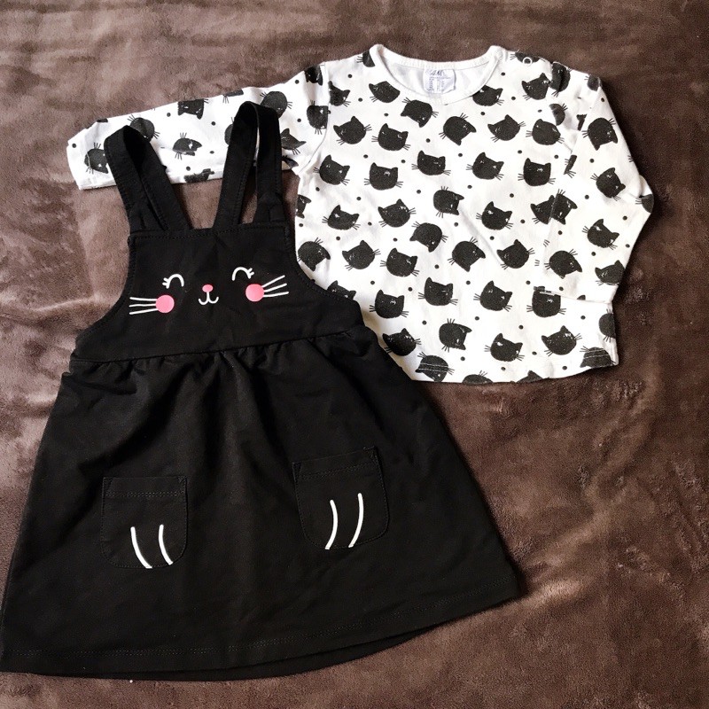 Set yếm váy H&M, size 92 (2y), 100k