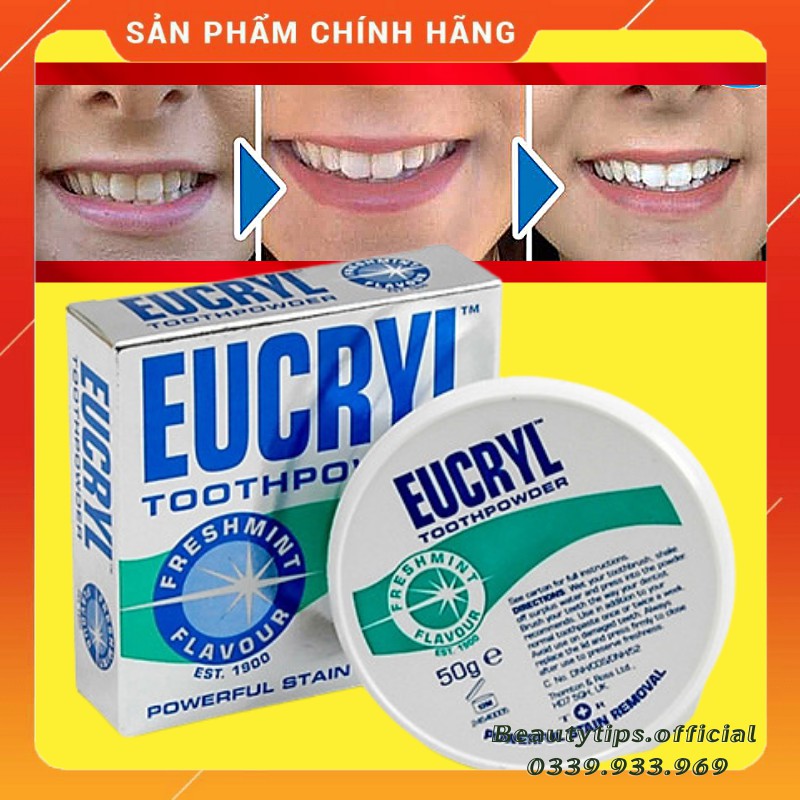 Bột Làm Trắng Răng Eucryl Powerful Stain Removal Toothpowder 50g