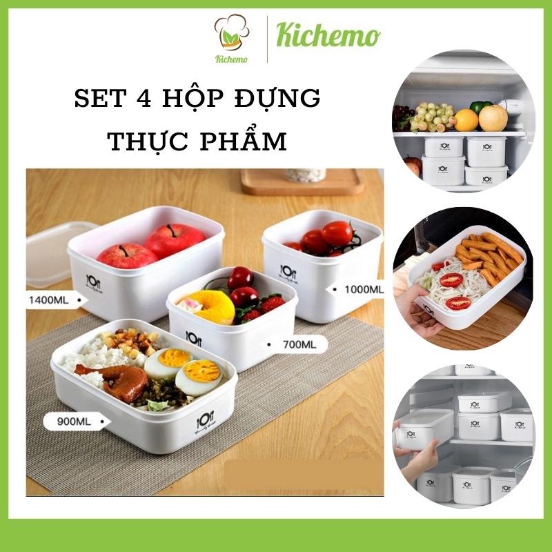 Hộp nhựa đựng thực phẩm tủ lạnh, lò vi sóng, đựng cơm, bảo quản thức ăn, Hộp trữ đông đồ ăn tupperware HTP-B