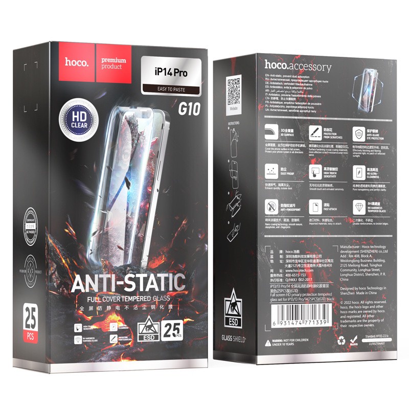 Kính Cường Lực Hoco  Ai Phôn X/Xr/XsMax/11/11 Pro/11 ProMax/12/12 Pro/12 ProMax/13/13 Pro/13 ProMax/14/14 Pro/14 Pro Max