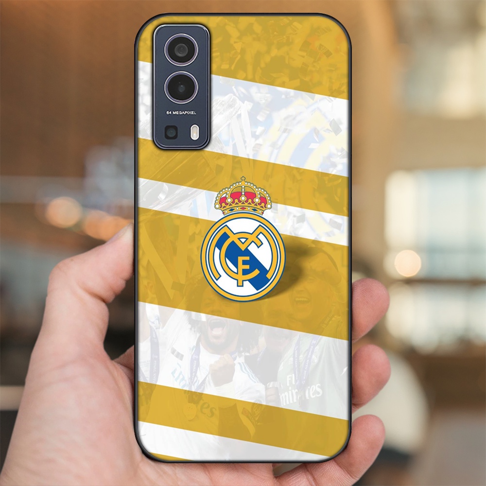 Ốp lưng Vivo Y72 5G viền đen in hình Real Madrid