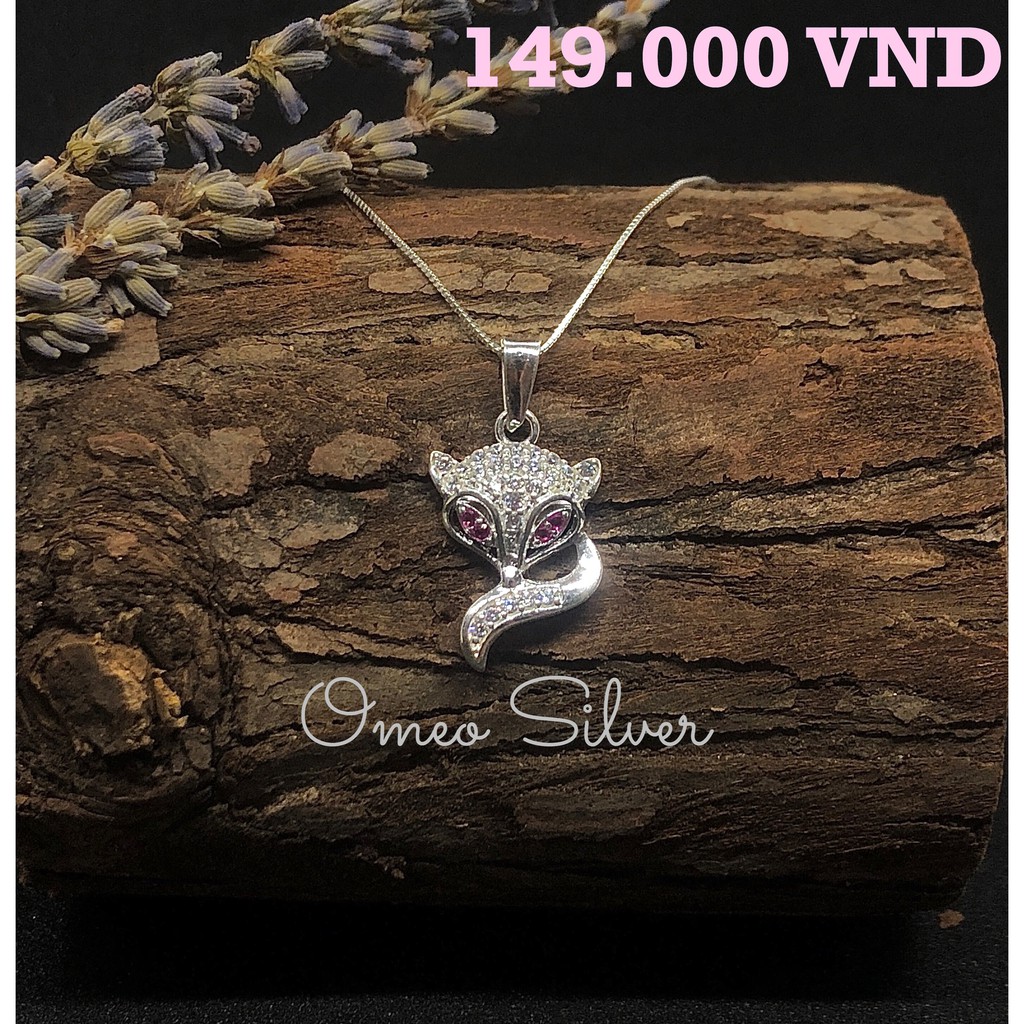 Mặt dây chuyền hình hồ ly bạc 925 cao cấp MD001