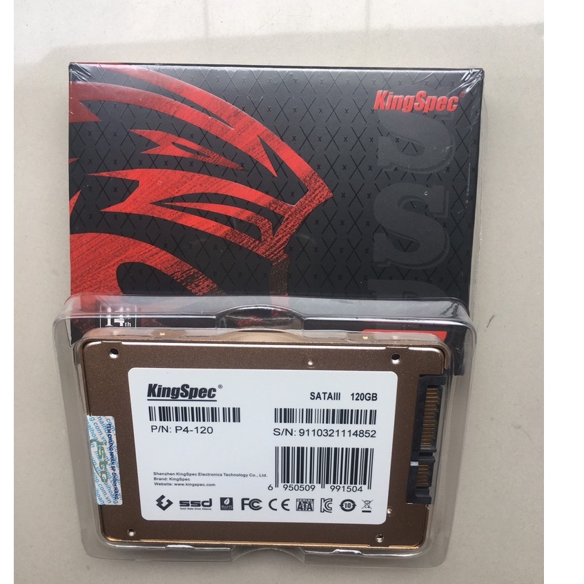 Ổ cứng SSD KingSpec 120GB Chính Hãng Tem Mai Hoàng - BH 36 Tháng | BigBuy360 - bigbuy360.vn