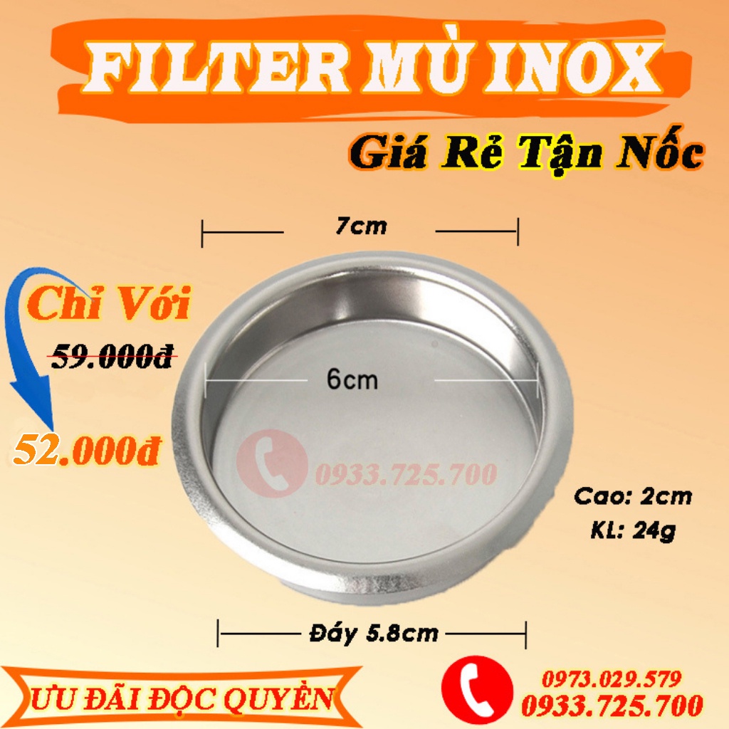 Filter Mù Inox, Phin Mù Inox Vệ Sinh Máy Pha Cà Phê, Filter Mù inox - Phụ Kiện & Linh Kiện Máy Pha Cafe.