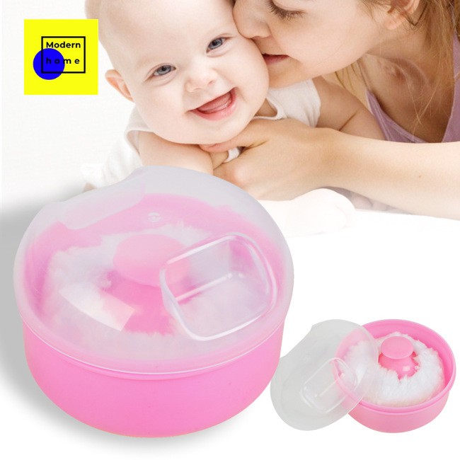 baby infant powder puff box Hộp đánh rôm phấn thiết kế dễ chịu cho trẻ em