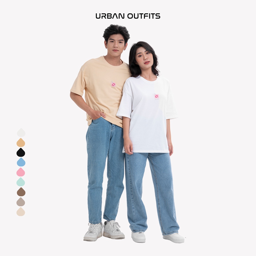 Áo Thun Tay Lỡ Form Rộng URBAN OUTFITS  ATO121 Local Brand In URBAN XANH  ver 2.0 Vải 100% Compact Cotton 250GSM Dầy