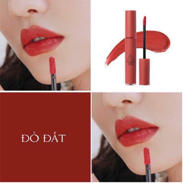 Son Kem Lì 3CE Velvet Lip Tint #DAFFODIL (Đỏ Đất) Chính hãng