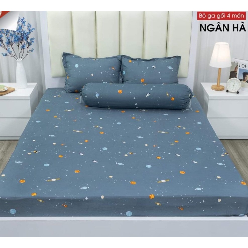 Bộ Ga Gối Poly Beo Hồng | Bộ Drap giường Ga trải giường  - Beendecor
