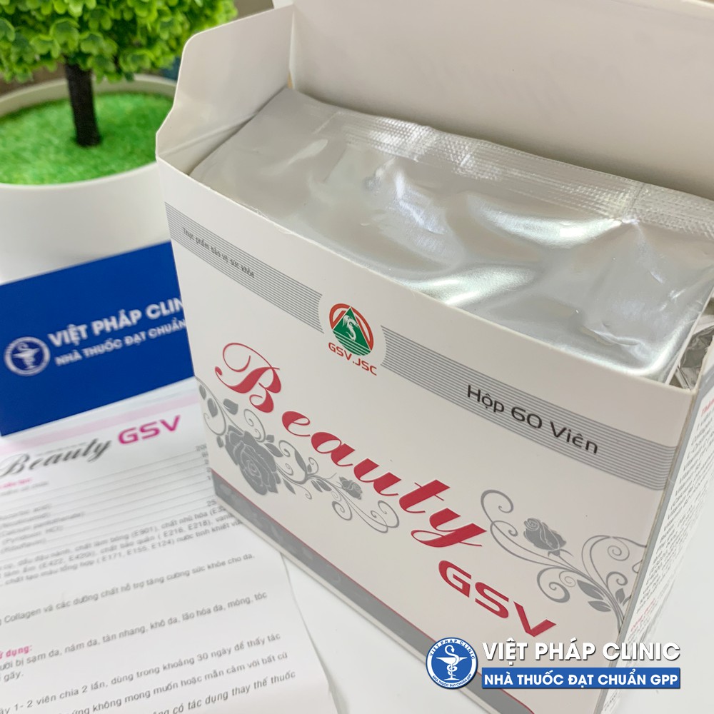 Viên uống BEAUTY GSV Bổ sung collagen, hỗ trợ làm đẹp da, giảm lão hoá da | Thế Giới Skin Care