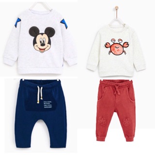 [ZARA XUẤT XỊN] Bộ nỉ Zara 3D hình cua/Mickey bé trai