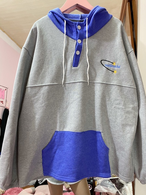 Áo nỉ hoodie phối màu (ảnh chụp thật)
