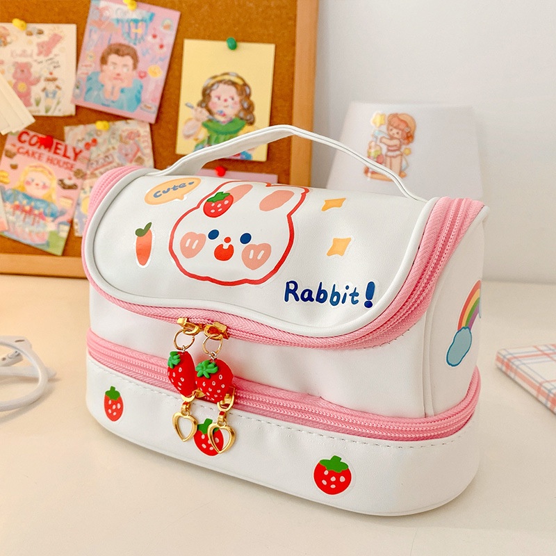 Túi đựng bút chì cute cỡ lớn hộp đựng mỹ phầm cọ trang điểm in hình hoạt hình dễ thương OnBe Store
