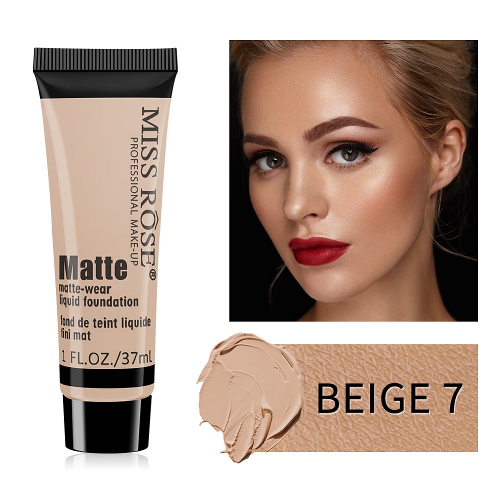 (Hàng Mới Về) Kem Nền Miss Rose Dạng Lỏng Dưỡng Ẩm Che Khuyết Điểm 37ml | BigBuy360 - bigbuy360.vn