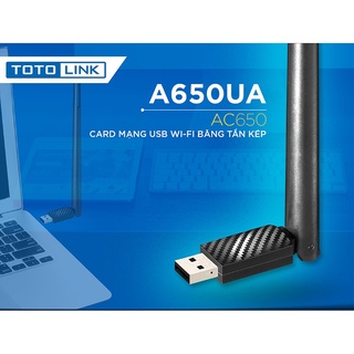 Usb wi-fi băng tần kép ac650 totolink a650ua