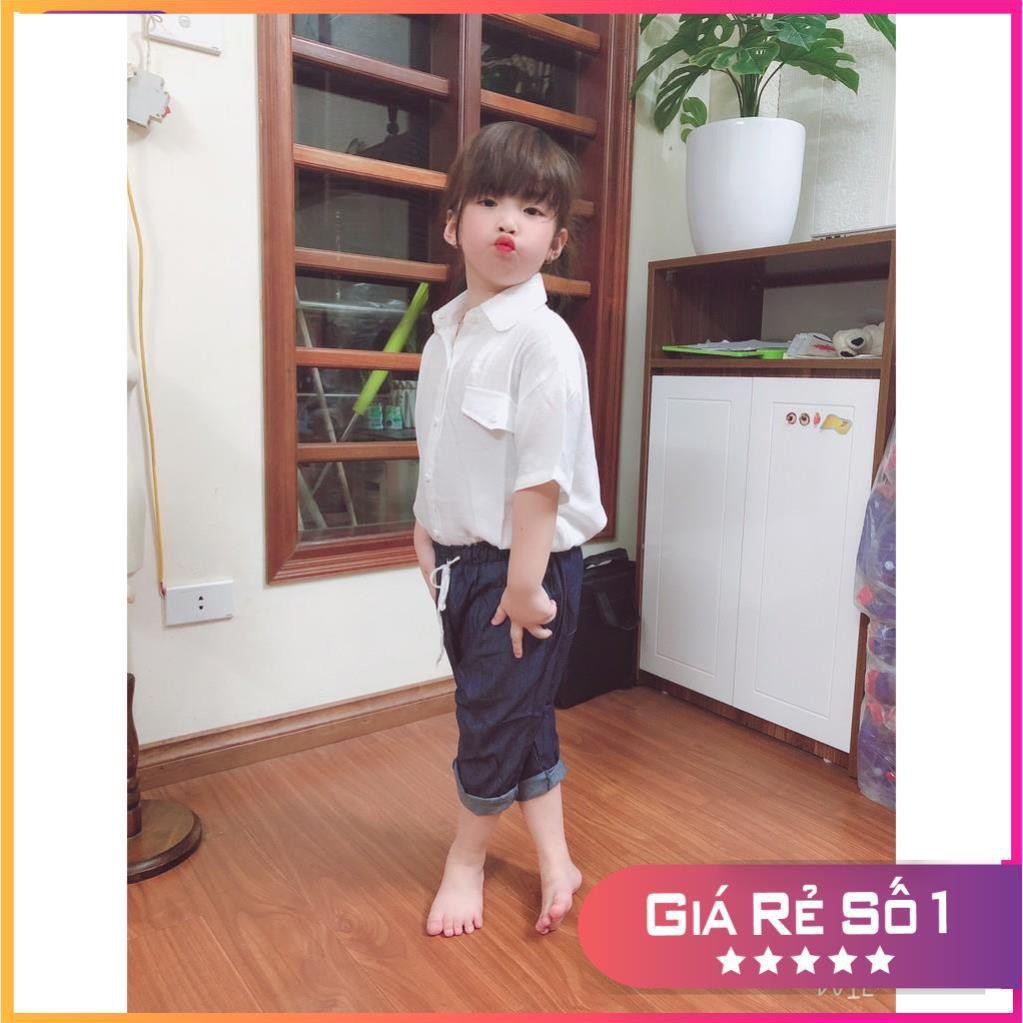 [QUÁ RẺ] Áo sơ mi bé gái màu trắng. Size 18-50kg. Mặc đi học, đi chơi đều đẹp