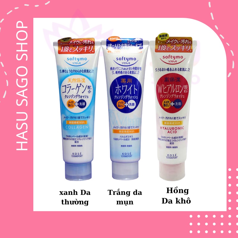 Sữa rửa mặt Kose Softymo Nhật Bản 220g