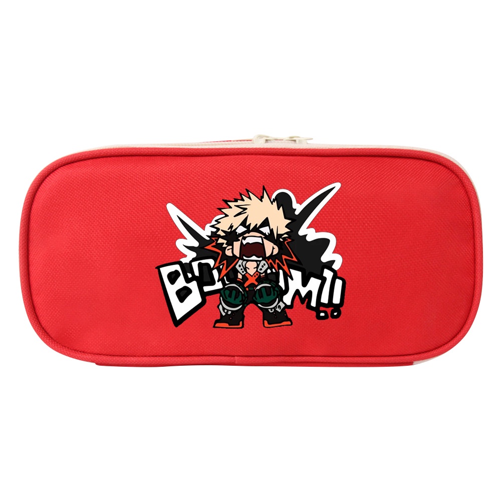 Túi Đựng Bút Vải Canvas Đa Năng In Hoạt Hình My Hero Academia Deku Dễ Thương Cho Bé