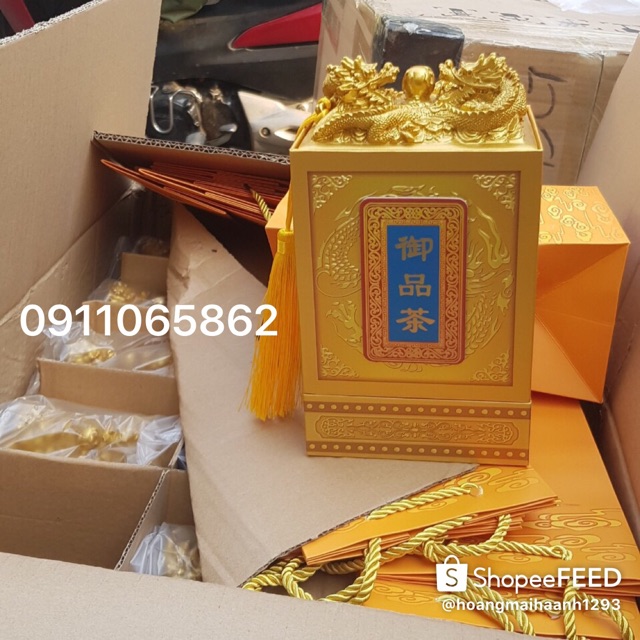 Hộp ấn rồng vàng
