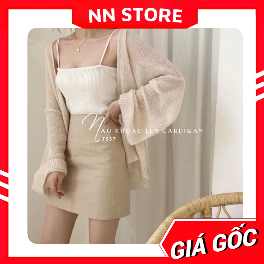 [ TẶNG CỘT TÓC] Áo khoác len mỏng cardigan đi biển cực xinh TS57