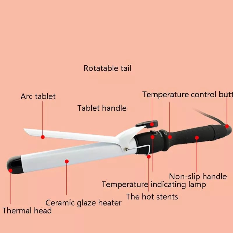 Uốn sắt chuyên nghiệp máy uốn tóc cầm tay 22mm 25mm 28mm 32mm Công cụ tạo kiểu tóc Phong cách sóng lớn bằng gốm