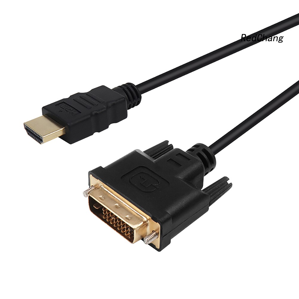 -SPQ- DOONJIEY 1m Durable Gold Plated DVI-D 24+1Pin Male to HDMI Digital Cable Lead