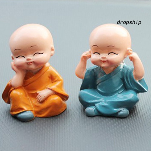 Set 4 Tượng Chú Tiểu Hoạt Hình Dễ Thương Dùng Để Trang Trí Nhà Cửa / Xe Hơi | BigBuy360 - bigbuy360.vn