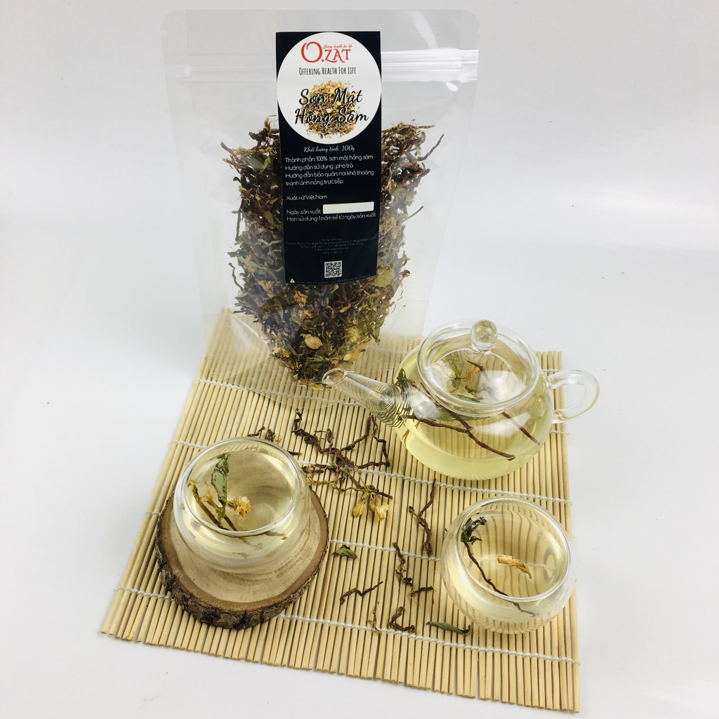 Trà sơn mật hồng sâm  O.ZAT Food  50g-100g - thanh nhiệt giải độc tốt cho người tiểu đường giúp ngủ ngon