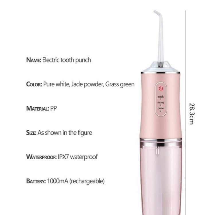 Máy Tăm Nước Vệ Sinh Răng Miệng, Tăm Nước Sạc Pin, Máy Xỉa Răng Nước Lực Siêu Mạn