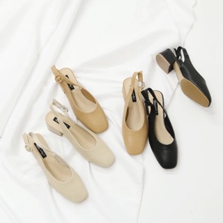 Giầy cao gót đế vuông 3.5cm