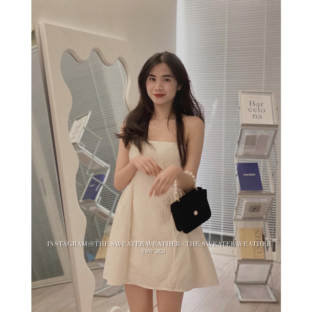 (Ảnh thật) Váy quây gấm minidress có sẵn đệm mút the.sweaterweather TSW