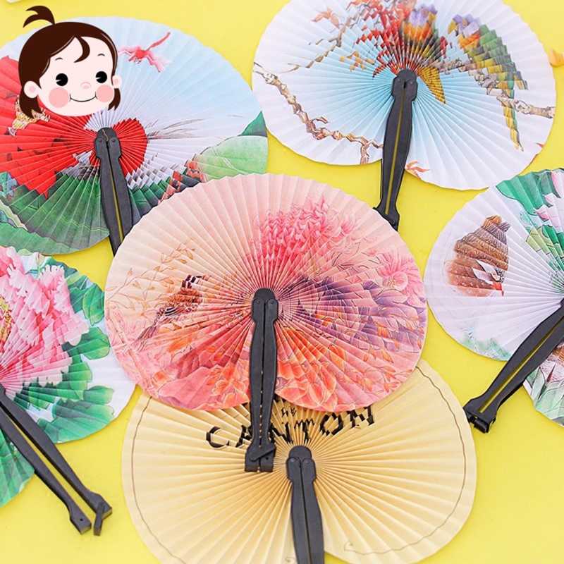 ✿ Quạt Giấy Xếp Cầm Tay Dành Cho Trẻ Em Trang Trí Tiệc