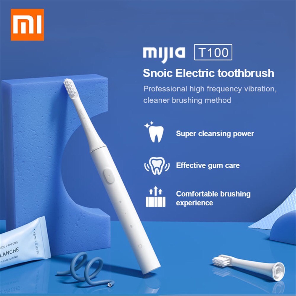 Bàn chải điện Xiaomi Mijia T100  (pin sạc) - kháng nước ipx7 - Bàn Chải Đánh Răng Mijia T100 - Hàng Chính Hãng