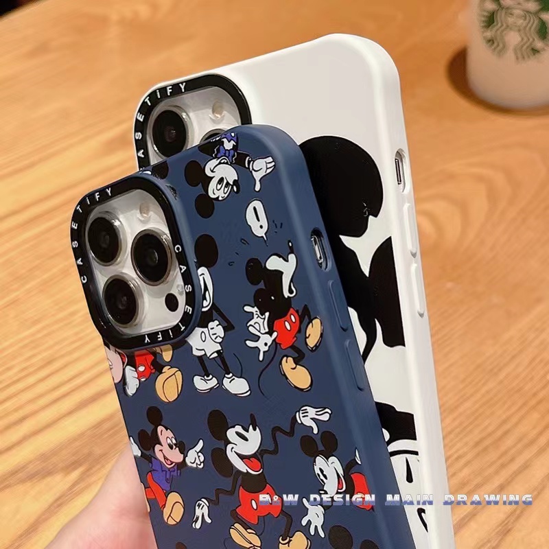 Ốp Điện Thoại Silicon Flannel Chống Sốc In Hình Mickey Hoạt Hình Cho iPhone 14 13 12 11 Pro MAX IX XS MAX XR