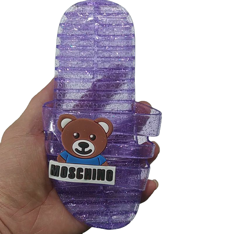 Dép nhựa trong ánh kim tuyến cho bé yêu