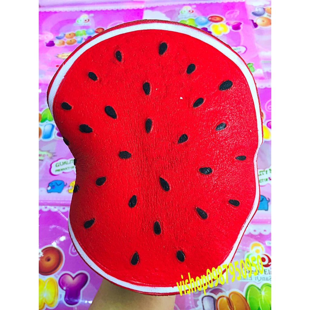 Squishy NỬA QUẢ DƯA HẤU Đẹp Khổng Lồ Chính Hãng