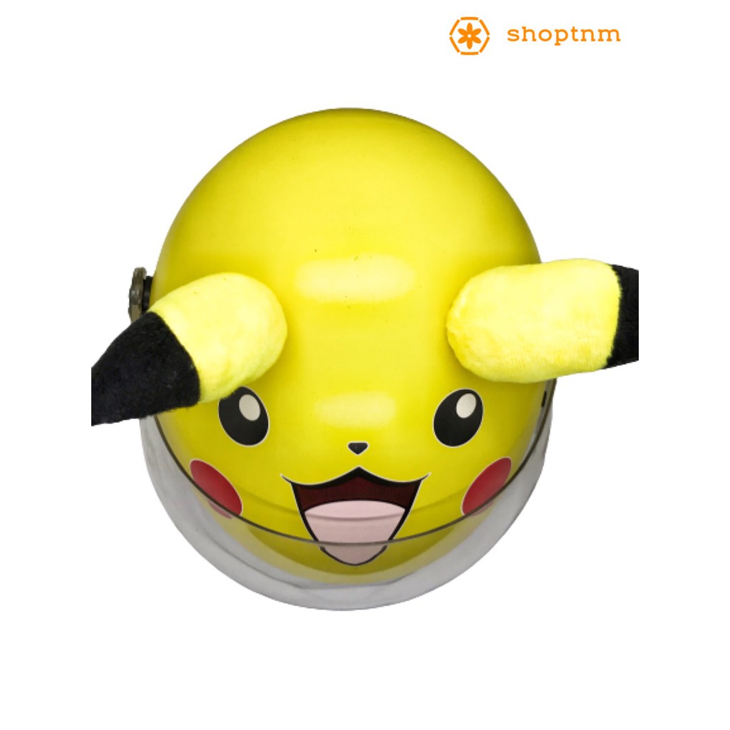 Nón Bảo Hiểm Cho Bé Hình PIKACHU Cho Bé từ 3-6t, Mũ Bảo Hiểm Trẻ em siêu cute