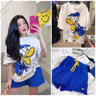 Set/Bộ thun cotton Vịt Donal xinh iu hot hit 2021 😍😍😍