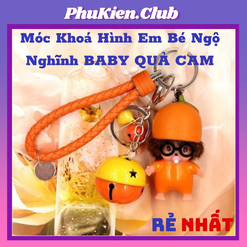 Móc Khoá Hình Các Em Bé Ngộ Nghĩnh ✓ BABY QUẢ CAM ✓ Mẫu Mã Độc Đáo, Mới Nhất 2018 ( Có Kèm Chuông )