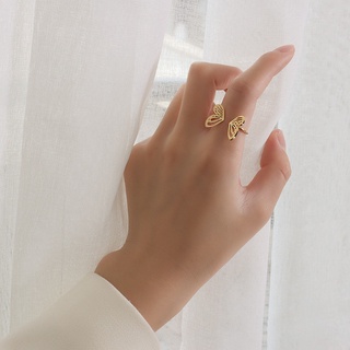 Nhẫn nữ butterfly titan ko đen tt 3867