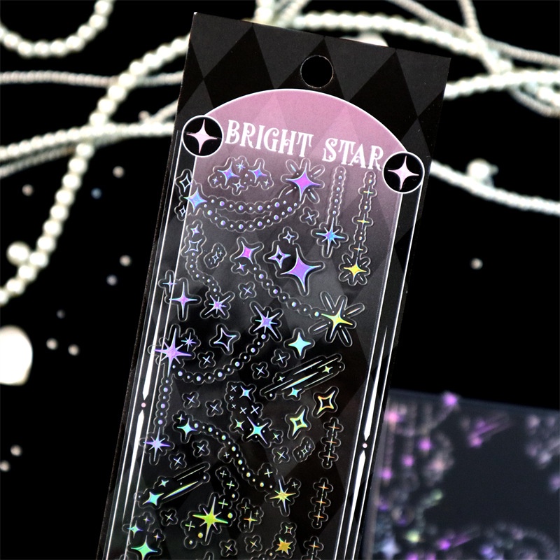 Mr. Giấy 8 Tờ rơi Into Stars and Moon Stickers Hoa bướm Âm nhạc Điểm số Hình dán bánh răng Sổ tay sáng tạo Vật liệu làm cảnh Tự làm Trang trí Văn phòng phẩm Dán