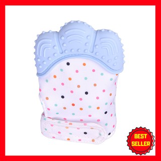Găng tay gặm nướu baby teether màu xanh cho bé trai
