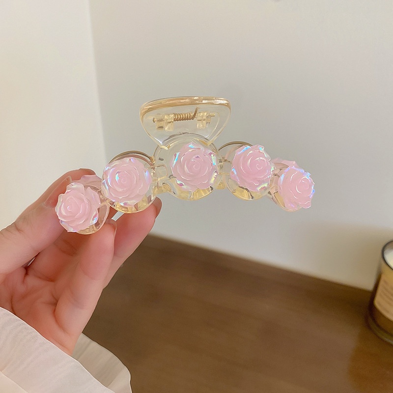 Kẹp Tóc Hình Hoa Trà/Cá Mập Dễ Thương Phong Cách Hàn Quốc Cho Nữ