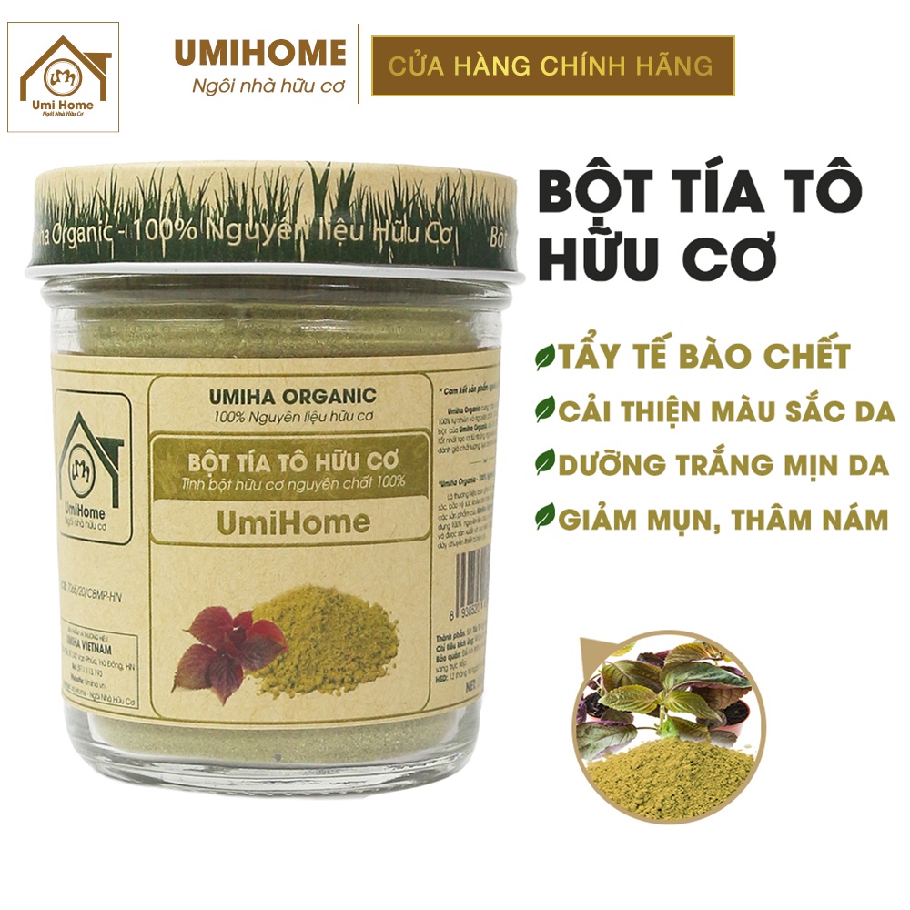 Bột Lá Tía Tô đắp mặt nạ UMIHOME nguyên chất | Perilla Powder 100% Organic 135G