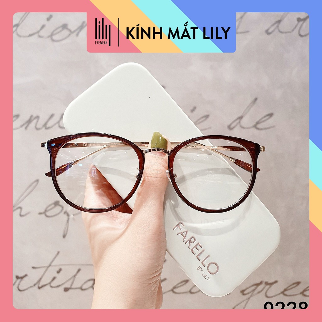 Gọng kính cận thời trang kim loại Di9228 Lilyeyewear