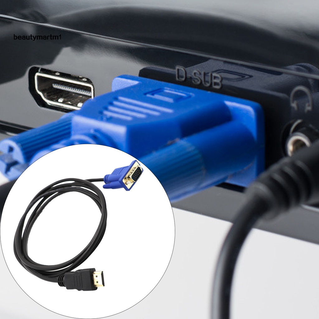 (Shop Amart) Cáp Chuyển Đổi 1.8m 1080P HDMI Sang VGA Cho PC DVD HDTV