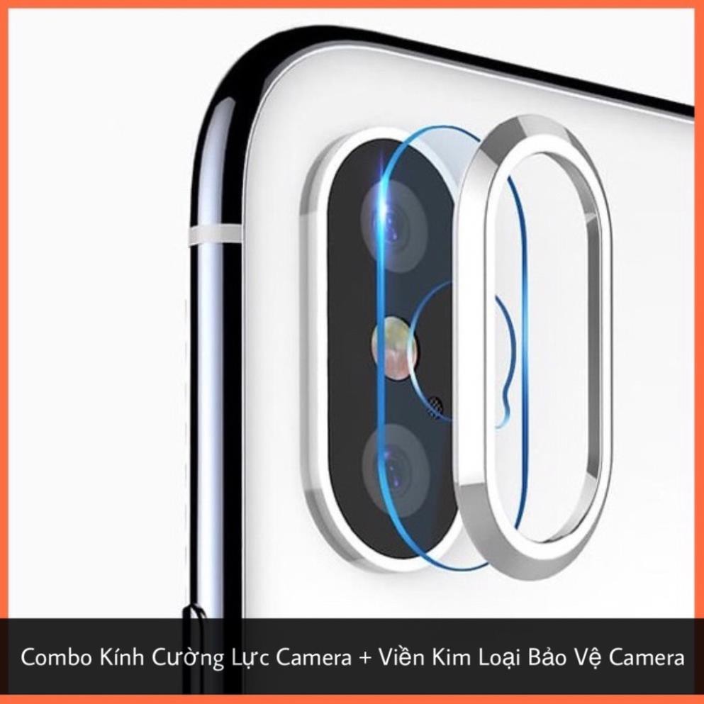 [HOT] COMBO KÍNH CƯỜNG LỰC DẺO CAMERA + VIỀN KIM LOẠI BẢO VỆ CAMERA DÀNH CHO IPHONE 6/6S/6+/6S+ 7/8 7/8+ X XR XSMAX