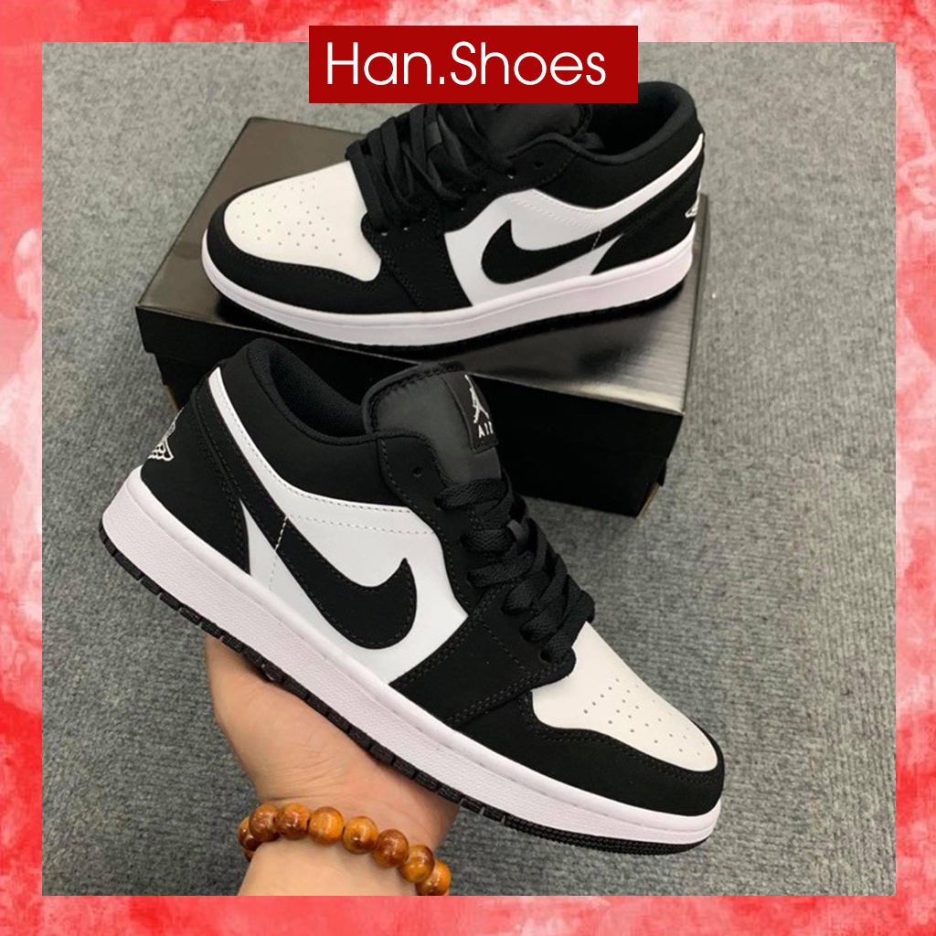 Giày 𝐉𝐨𝐫𝐝𝐚𝐧 1 low panda màu đen trắng nam nữ, Giày JD1 low panda cổ thấp đen trắng bản đẹp 2021 | BigBuy360 - bigbuy360.vn