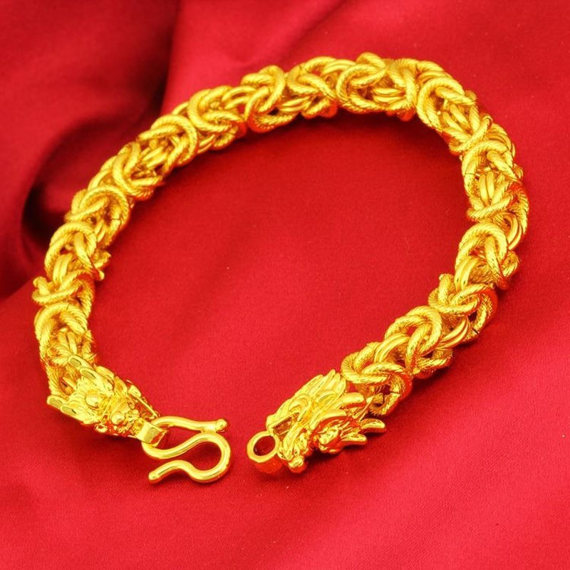 Việt Nam cát vàng vải xoắn rồng vòng tay mô phỏng trơn trang sức nút thắt màu bền lâu
