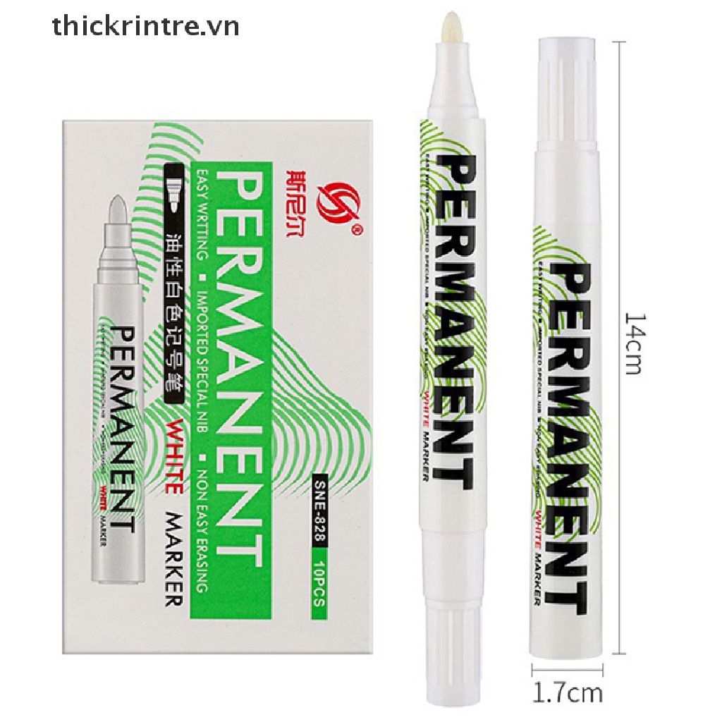 1 Bút Mực Gel Bằng Nhựa Chống Nước Màu Trắng Dùng Vẽ Graffiti DIY